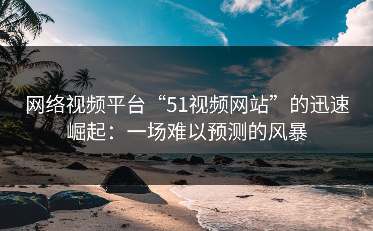网络视频平台“51视频网站”的迅速崛起:一场难以预测的风暴 网络视频平台“51视频网站”的迅速崛起:一场难以预测的风暴